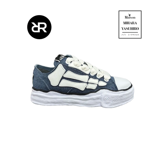 Mihara yasuhiro blue peterson og sole canvas low-top sneaker