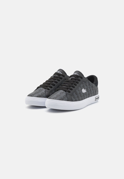 LACOSTE POWERCOURT 124 - Baskets basses - black/white