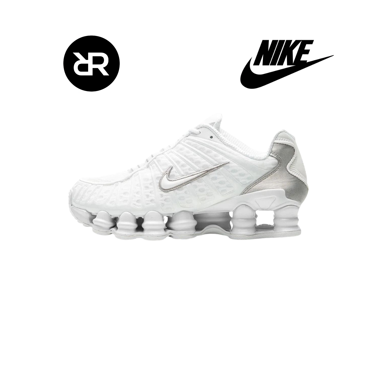 Nike shox tl white metallic silver