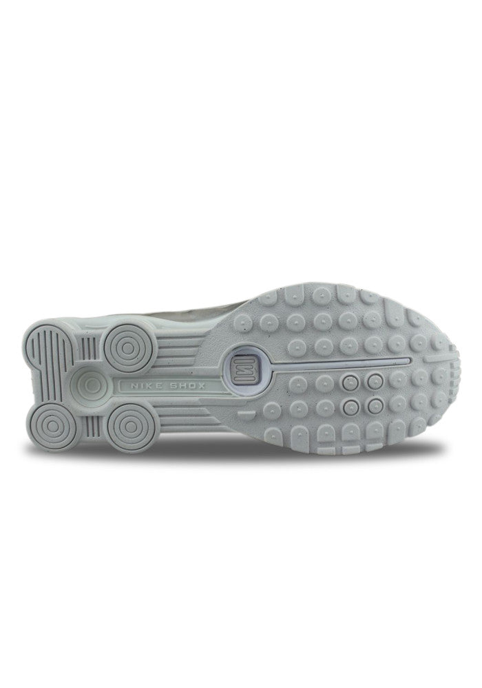 Nike Shox R4 White + Metallic Silver