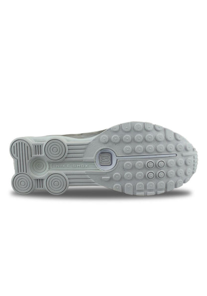Nike Shox R4 White + Metallic Silver