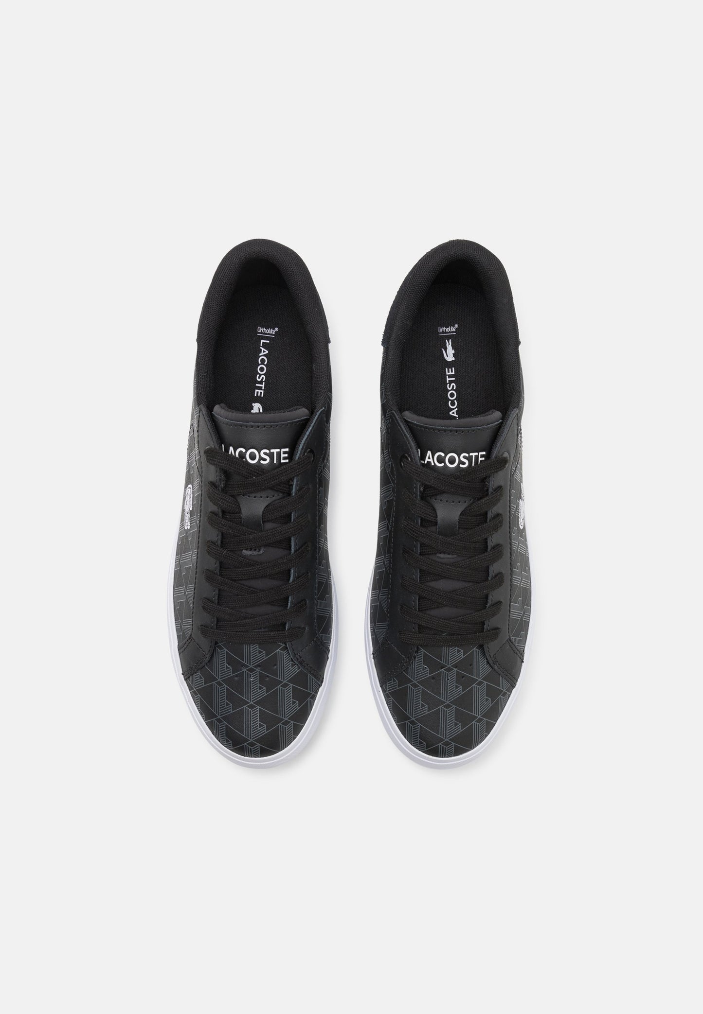 LACOSTE POWERCOURT 124 - Baskets basses - black/white