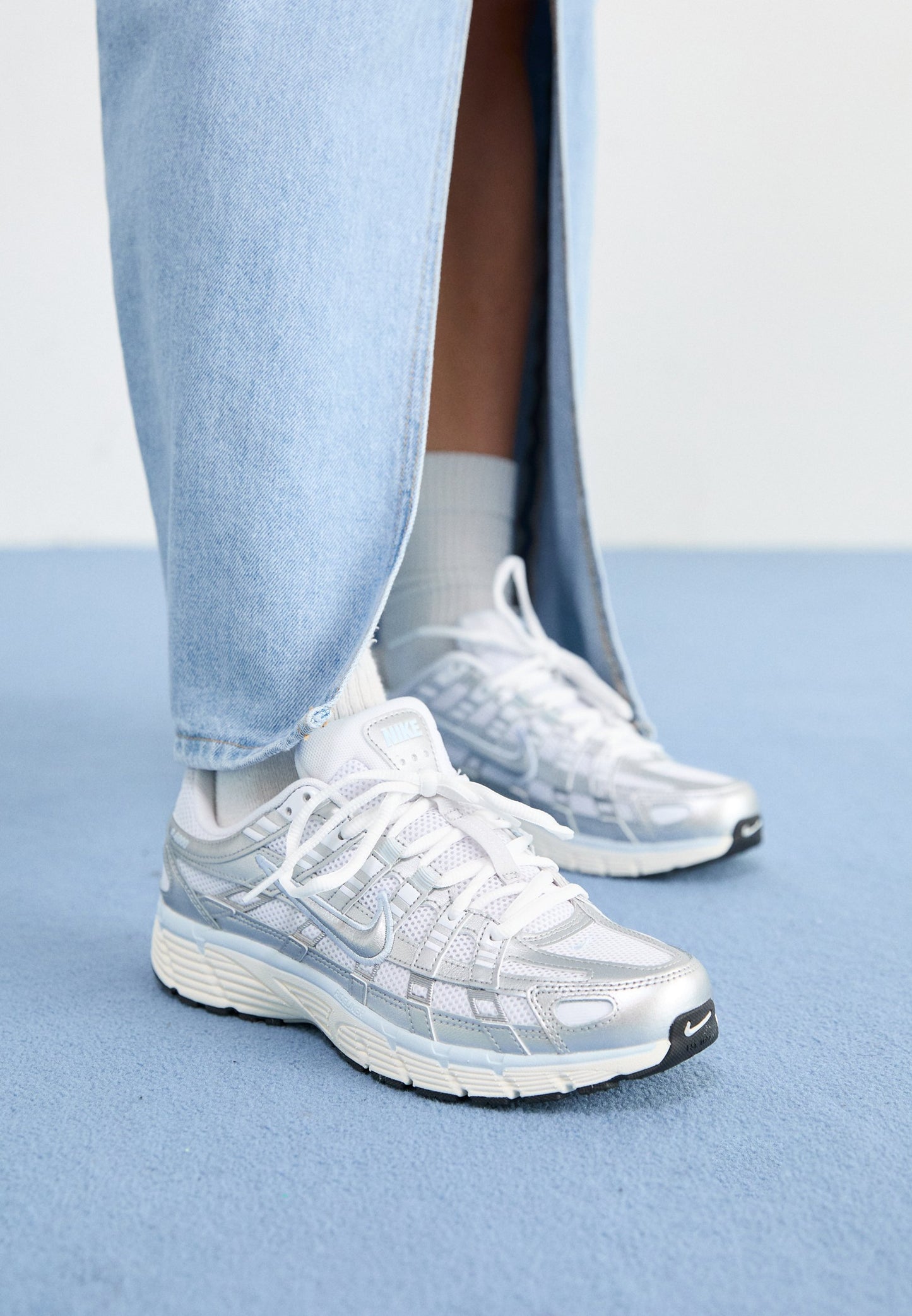 P 6000 - Baskets basses - white/metalic silver/blue tint/sail/black